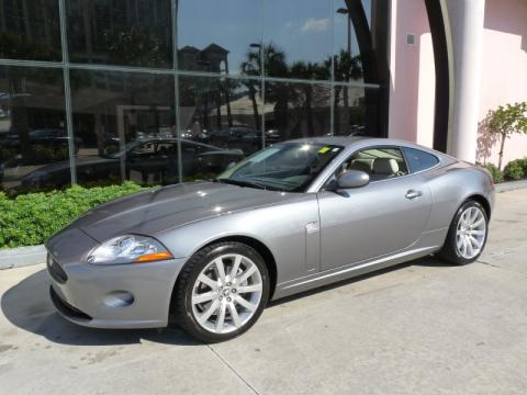 Lunar Grey Jaguar XK XK8 Coupe.  Click to enlarge.