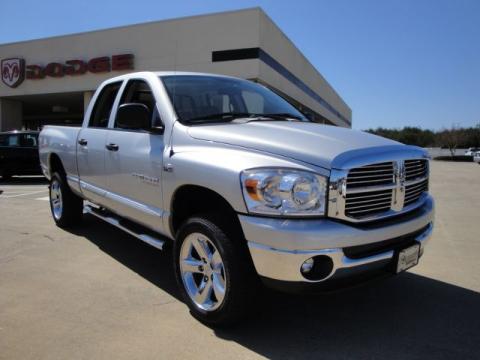 Bright Silver Metallic Dodge Ram 1500 SLT Quad Cab 4x4.  Click to enlarge.