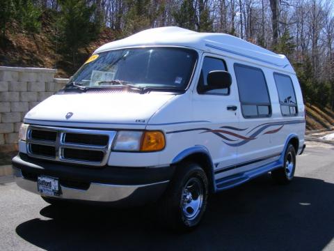 White Dodge Ram Van 1500 Passenger Conversion.  Click to enlarge.