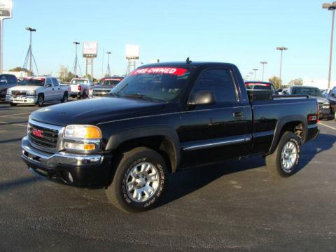 Onyx Black GMC Sierra 1500 Z71 Regular Cab 4x4.  Click to enlarge.