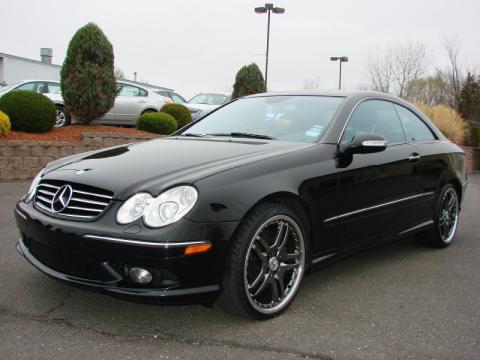 Black 2005 Mercedes-Benz CLK 500 Coupe with Charcoal interior Black 