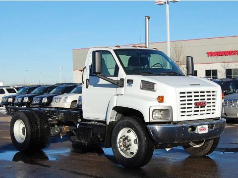 Summit White GMC C Series Topkick C7500 Regular Cab Chassis.  Click to enlarge.