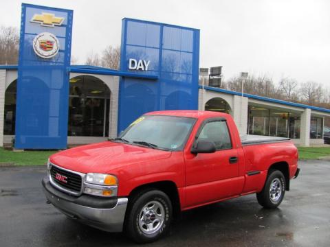 Fire Red GMC Sierra 1500 SL Regular Cab.  Click to enlarge.