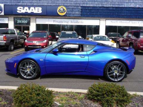 Persian Blue Metallic Lotus Evora Coupe.  Click to enlarge.