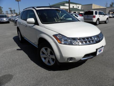 Glacier Pearl White Nissan Murano S AWD.  Click to enlarge.