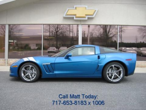 Jetstream Blue Metallic Chevrolet Corvette Grand Sport Coupe.  Click to enlarge.