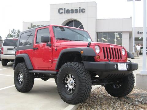 Flame Red Jeep Wrangler Sport 4x4.  Click to enlarge.