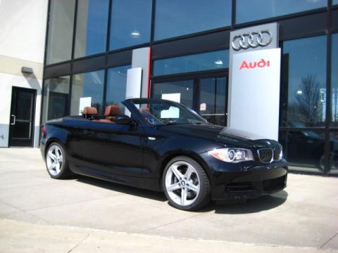 Black Sapphire Metallic BMW 1 Series 135i Convertible.  Click to enlarge.