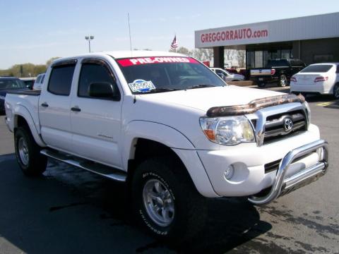 Super White Toyota Tacoma V6 Double Cab 4x4.  Click to enlarge.