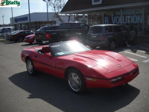 Bright Red Chevrolet Corvette Convertible.  Click to enlarge.