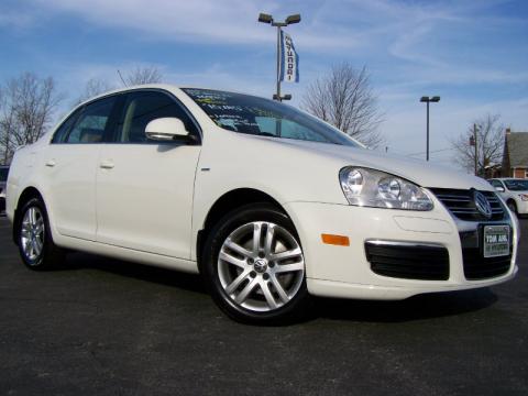 Campanella White Volkswagen Jetta Wolfsburg Edition Sedan.  Click to enlarge.