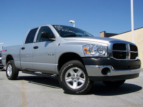 Bright Silver Metallic Dodge Ram 1500 TRX4 Quad Cab 4x4.  Click to enlarge.