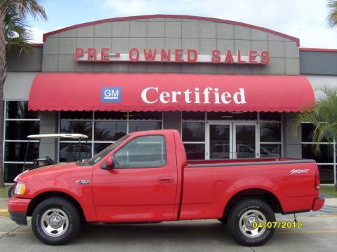 Bright Red Ford F150 Sport Regular Cab.  Click to enlarge.