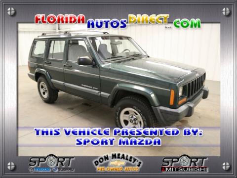 Forest Green Pearl Jeep Cherokee Sport.  Click to enlarge.