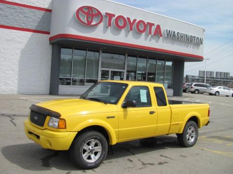 Chrome Yellow Ford Ranger Edge SuperCab 4x4.  Click to enlarge.