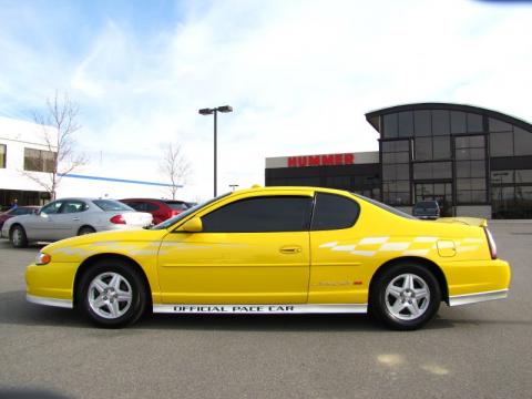 Competition Yellow Chevrolet Monte Carlo SS Limited Edition Pace Car.  Click to enlarge.