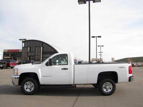 Summit White Chevrolet Silverado 2500HD Work Truck Regular Cab 4x4.  Click to enlarge.