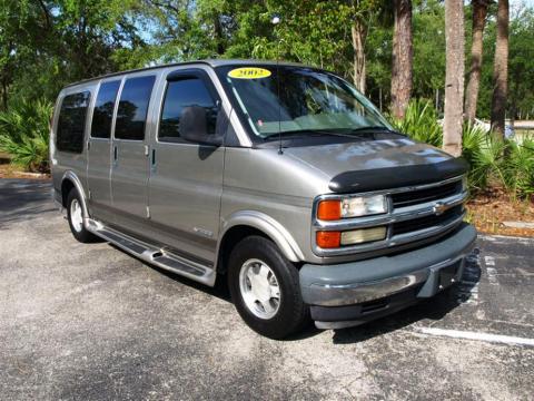 Light Pewter Metallic Chevrolet Express 1500 Passenger Conversion Van.  Click to enlarge.