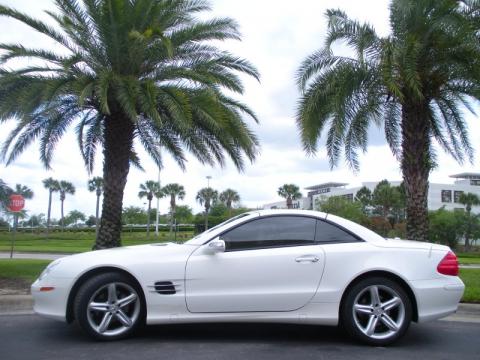 Alabaster White Mercedes-Benz SL 500 Roadster.  Click to enlarge.