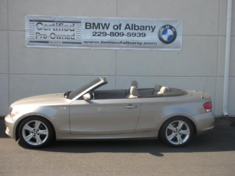 Cashmere Silver Metallic BMW 1 Series 128i Convertible.  Click to enlarge.