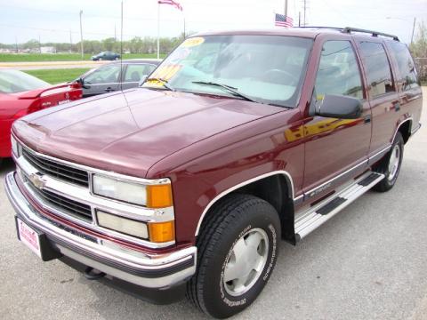 Dark Carmine Red Metallic Chevrolet Tahoe LT 4x4.  Click to enlarge.