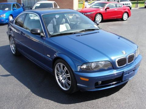 Topaz Blue Metallic BMW 3 Series 325i Coupe.  Click to enlarge.