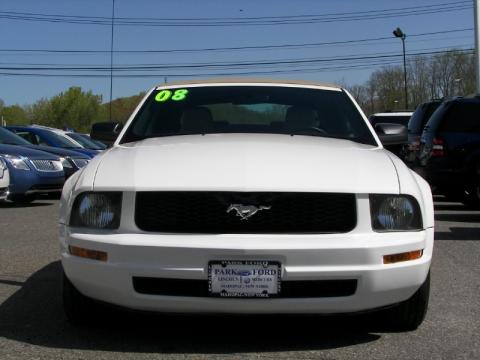 Performance White Ford Mustang V6 Premium Convertible.  Click to enlarge.