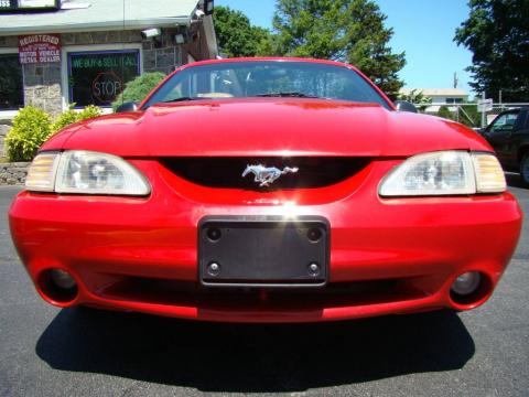 Rio Red Ford Mustang Cobra Convertible.  Click to enlarge.