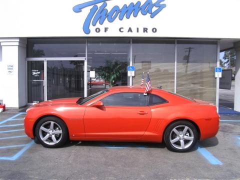 Inferno Orange Metallic Chevrolet Camaro LT Coupe.  Click to enlarge.