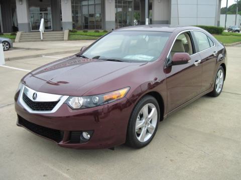 Basque Red Pearl 2010 Acura TSX Sedan with Taupe interior Basque Red Pearl Acura TSX Sedan. Click to enlarge.