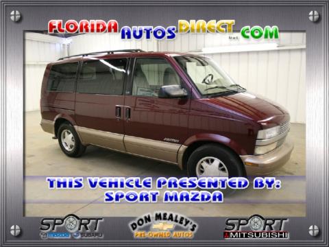 Dark Carmine Red Metallic Chevrolet Astro Passenger Van.  Click to enlarge.