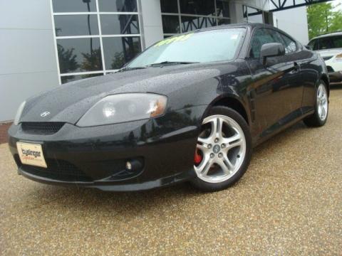 Obsidian Black Hyundai Tiburon SE.  Click to enlarge.