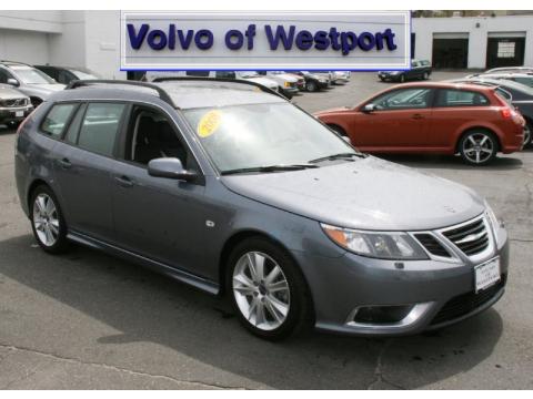 Steel Gray Metallic Saab 9-3 Aero SportCombi Wagon.  Click to enlarge.