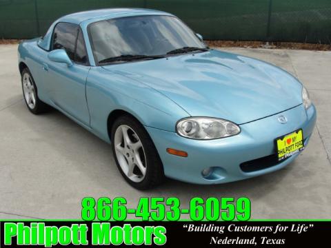 Crystal Blue Metallic Mazda MX-5 Miata LS Roadster.  Click to enlarge.