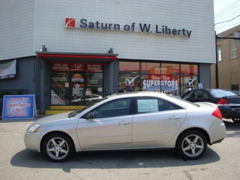 Liquid Silver Metallic Pontiac G6 V6 Sedan.  Click to enlarge.