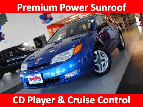 Electric Blue Saturn ION 3 Quad Coupe.  Click to enlarge.