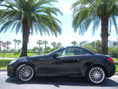 Black Mercedes-Benz SLK 300 Roadster.  Click to enlarge.