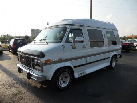 White GMC Vandura Van G2500 Passenger Conversion.  Click to enlarge.