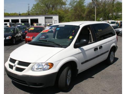 Stone White Dodge Caravan SE.  Click to enlarge.