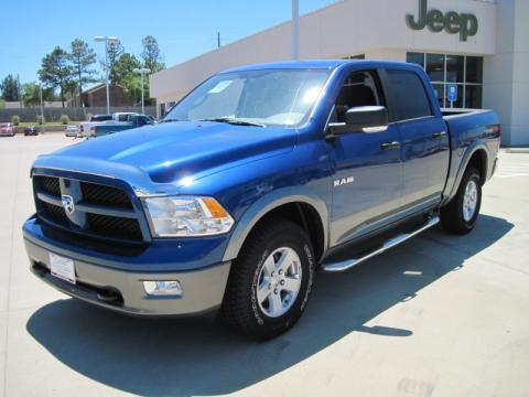 Deep Water Blue Pearl Dodge Ram 1500 TRX4 Crew Cab 4x4.  Click to enlarge.