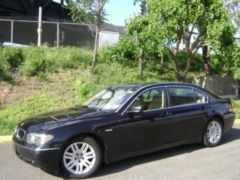Jet Black BMW 7 Series 745Li Sedan.  Click to enlarge.