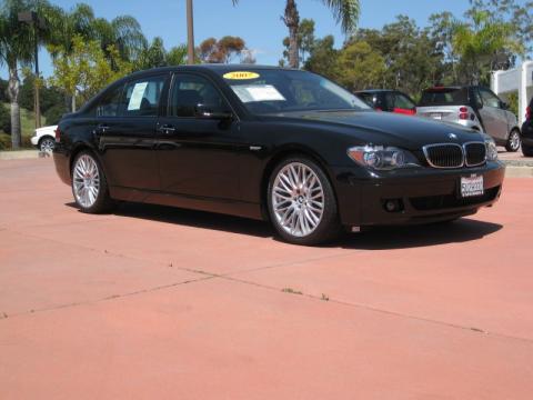 Jet Black BMW 7 Series 750Li Sedan.  Click to enlarge.