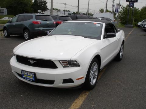 Performance White Ford Mustang V6 Convertible.  Click to enlarge.