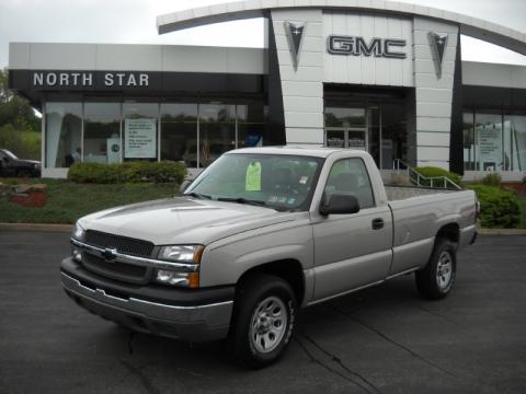 Silver Birch Metallic Chevrolet Silverado 1500 LS Regular Cab 4x4.  Click to enlarge.