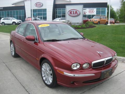 Carnival Red Metallic Jaguar X-Type 2.5.  Click to enlarge.