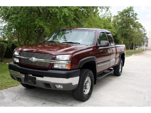 Dark Carmine Red Metallic Chevrolet Silverado 2500HD LS Extended Cab 4x4.  Click to enlarge.