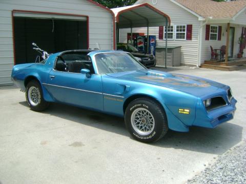 Glacier Blue Metallic Pontiac Firebird Trans Am Coupe.  Click to enlarge.
