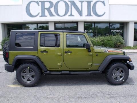 Rescue Green Metallic Jeep Wrangler Unlimited Mountain Edition 4x4.  Click to enlarge.