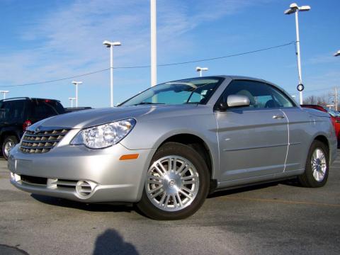 Bright Silver Metallic Chrysler Sebring Touring Hardtop Convertible.  Click to enlarge.