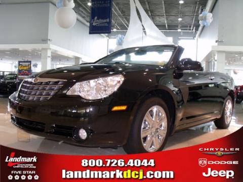 Brilliant Black Crystal Pearl Chrysler Sebring Limited Convertible.  Click to enlarge.